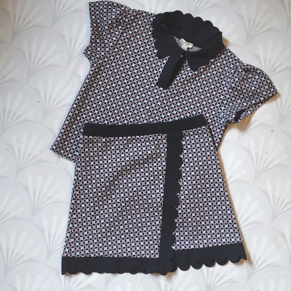 River Island Pink and Black Matching Set with Lace Trim